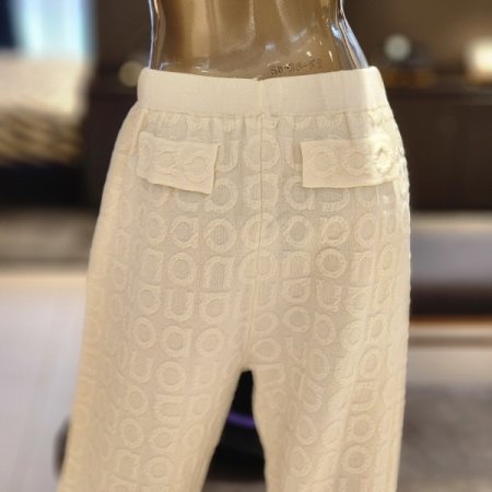 로고짜임 밴딩 니트 배기팬츠