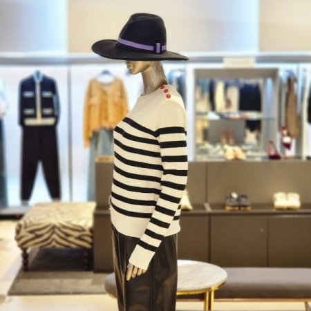 스트라이프 와플니트