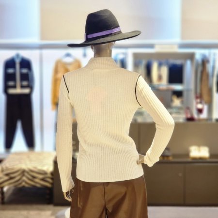 A로고 반터틀넥울니트