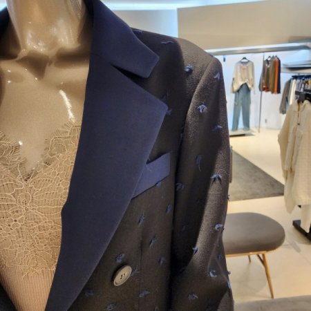 울혼방 크롭자켓