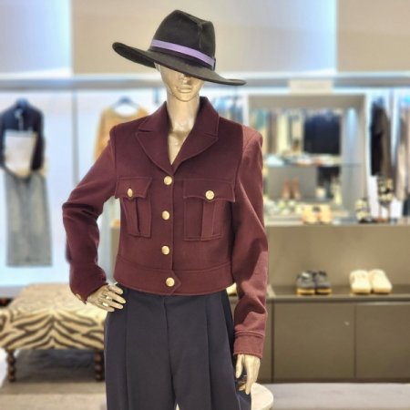 양포켓 금장버튼 울혼방 숏자켓