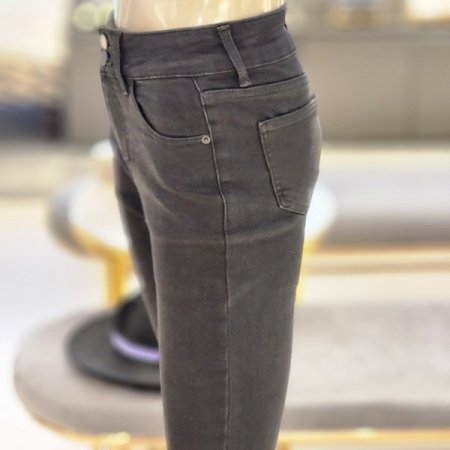 밑단컷팅 속기모 스키니 면팬츠