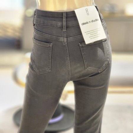 밑단컷팅 속기모 스키니 면팬츠