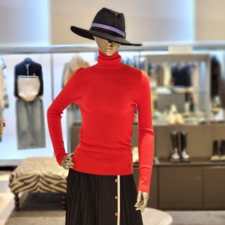 울 캐시미어 혼방 터틀넥 니트