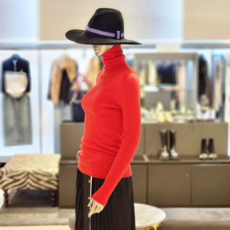 울 캐시미어 혼방 터틀넥 니트