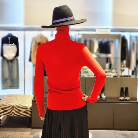 울 캐시미어 혼방 터틀넥 니트