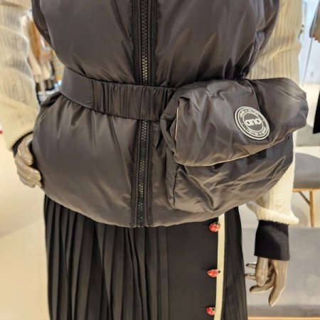 덕다운 집업 베스트 벨트 허리 쌕세트