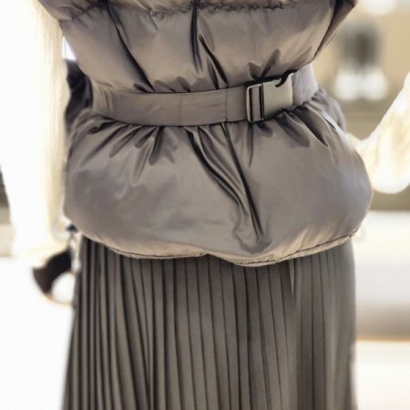 덕다운 집업 베스트 벨트 허리 쌕세트