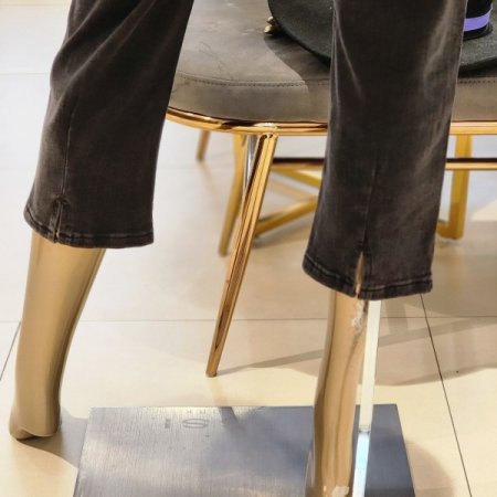 스트레이트 핏 9부 데님 팬츠