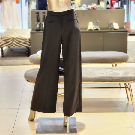 뒷밴딩 허리라인배색 와이드팬츠