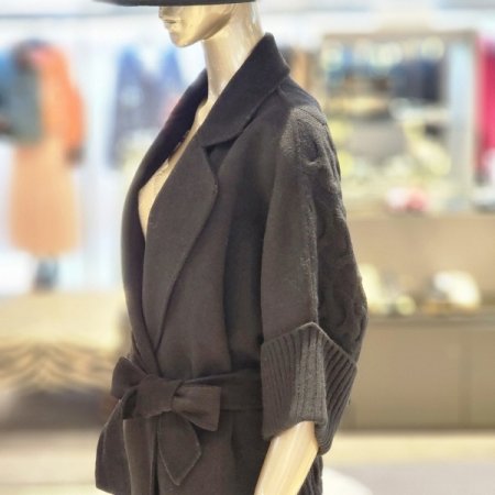 울혼방 니트 짜임 가디건 코드