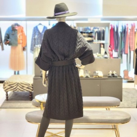 울혼방 니트 짜임 가디건 코드