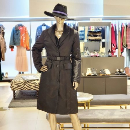 밴딩벨트 롱 패딩코트