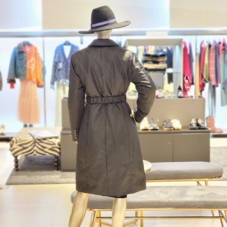 밴딩벨트 롱 패딩코트