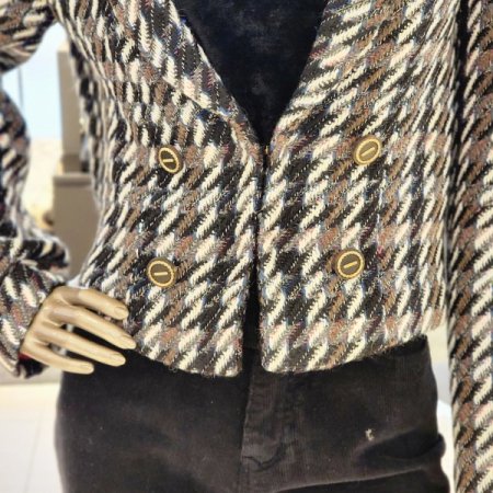 울 블렌딩 믹스컬러 트위드 재킷