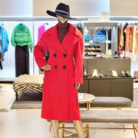 울블렌드 빅카라 더블버튼 롱 코트