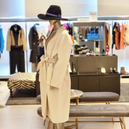 밍크포켓 노카라울코트