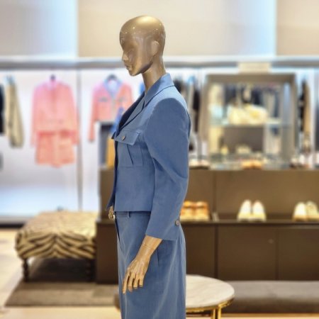 린넨 7부크롭자켓