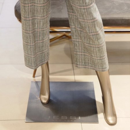 3버튼 체크린넨팬츠