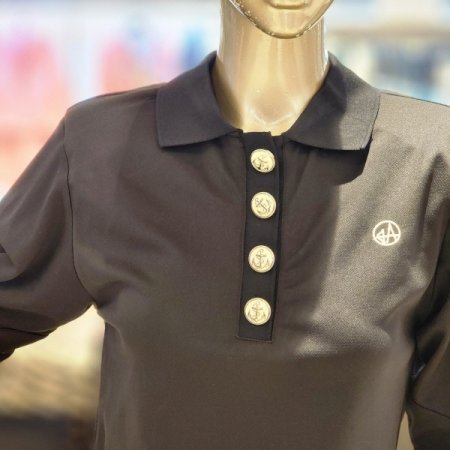 파워숄더 카라넥티셔츠