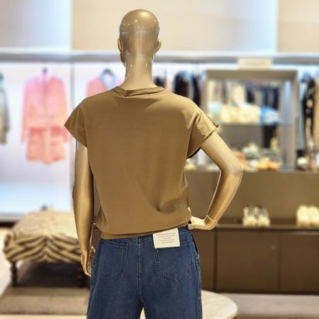 캡소매 반목티셔츠