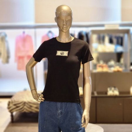 로고포인트 스판티셔츠