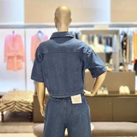 5부 크롭데님자켓