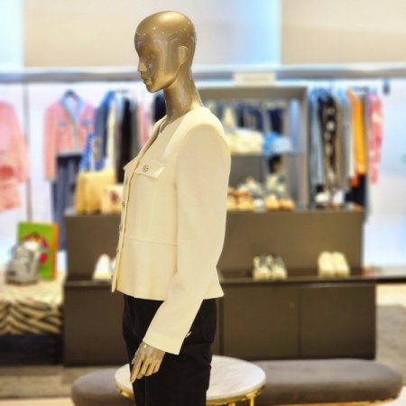 슬림허리선 꽃단추 숏재킷