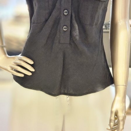 린넨 민소매블라우스