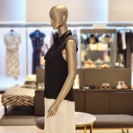 린넨 민소매블라우스