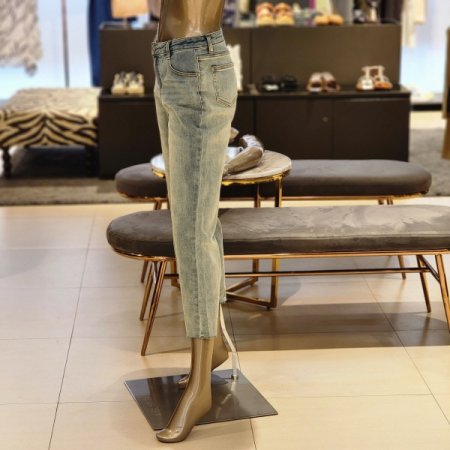 부츠컷 워싱 데님 팬츠