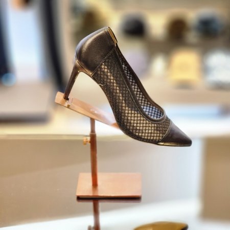 앞코 절개선 메쉬 9cm 펌프스 힐