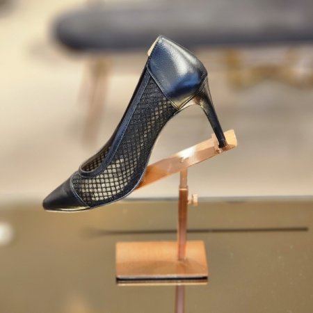 앞코 절개선 메쉬 9cm 펌프스 힐