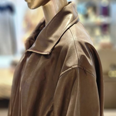 집업 페이크레더 점퍼