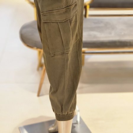 밑단 밴딩 카고포켓 면 조거팬츠