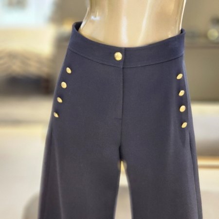 금장버튼 와이드팬츠