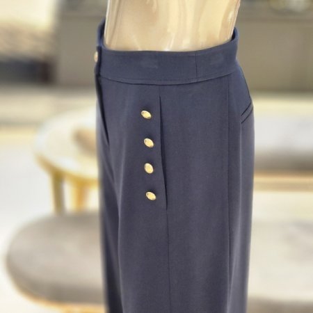 금장버튼 와이드팬츠