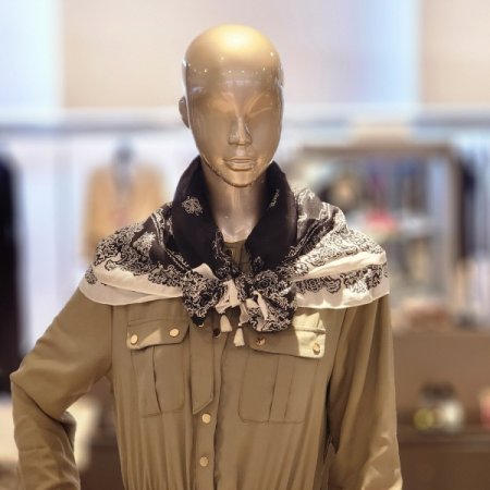 울실크 사각테슬머플러