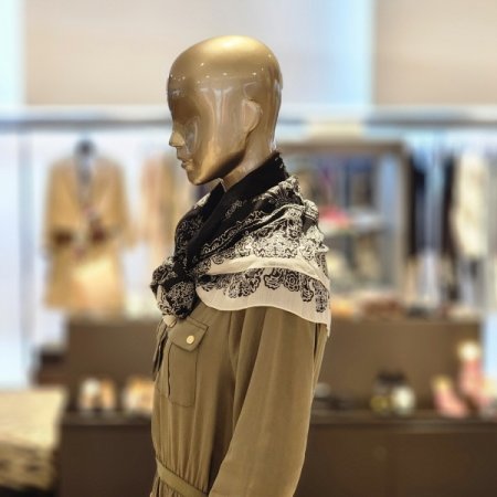 울실크 사각테슬머플러