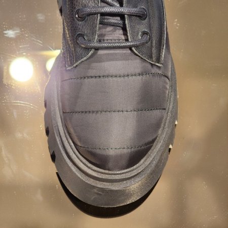 소가죽 패딩배색 청키 워커 부츠