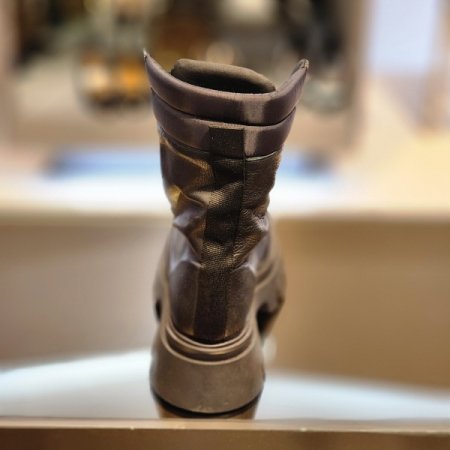 소가죽 패딩배색 청키 워커 부츠