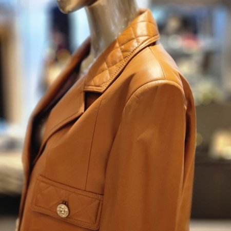 양가죽 포켓 싱글 쓰리버튼 자켓