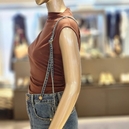 사이즈조절 서스팬더 와이드 데님팬츠