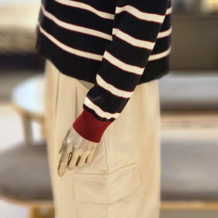 스트라이프 라운드가디건