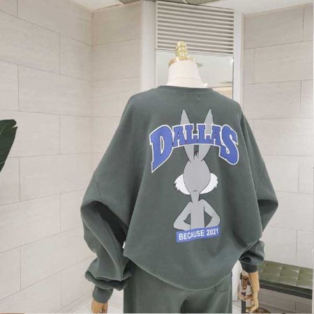 백 프린트 달라스 조거세트