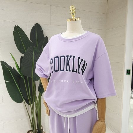 루즈핏 브루클린 반팔세트