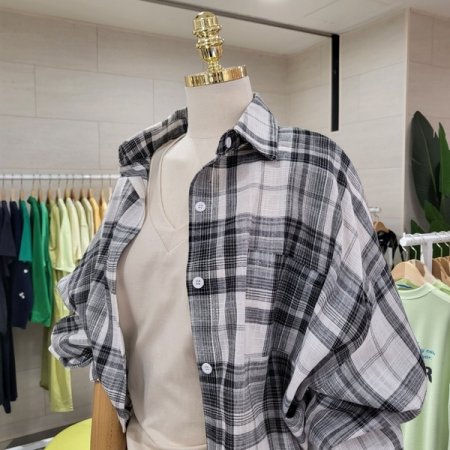 루즈핏 루체크 린넨남방