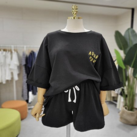 루즈핏 아도르 반바지세트