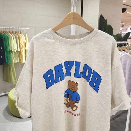 루즈핏 바구니 곰반팔티셔츠