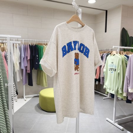 루즈핏 바구니 곰반팔티셔츠